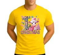 My First Christmas - Disfraz de Navidad para hombre, color rosa, amarillo, XXL