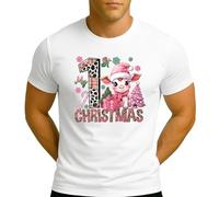 My First Christmas - Disfraz de Navidad para hombre, color rosa, Blanco, XXL