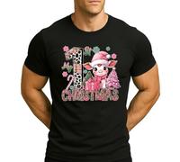 My First Christmas - Disfraz de Navidad para hombre, color rosa, Negro , XXL