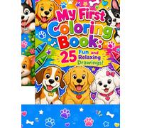 My First Coloring Book: 25 Fun and Relaxing Drawings!: Cute Dogs Coloring Book for Kids. Ages 4-8, with 25 Fun and Easy Pages to Paint