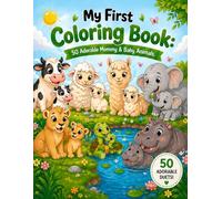 My First Coloring Book: 50 Adorable Mommy & Baby Animals: Perfect for Toddlers Ages 4-5 | Easy and Fun Coloring Pages with Thick Lines for Little Hands
