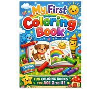 My First Coloring Book: Cute & Simple Animal Coloring Pages for Toddlers Ages 2-4 | Big Pictures with Thick Outlines for Little Hands