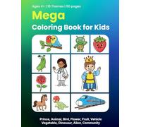 My First Coloring Book for Kids: Princess, Animal, Bird, Flower, Fruit, Vehicle, Vegetable, Dinosaur, Robot, Unicorn and More - Easy Coloring Book for Kids Ages 4-8 | 50 Pages