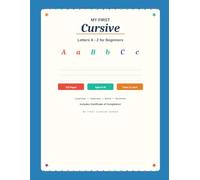 My First Cursive Handwriting Workbook for Kids: Letters A-Z Trace & Practice | Learn Uppercase and Lowercase Cursive Writing for Beginners Ages 6-10: ... | Penmanship Practice for Grades 1-4
