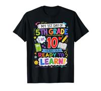 My First Day of Fifth Grade 10 Years Old Back To School Camiseta