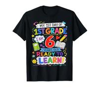 My First Day of First Grade 6 Years Old Back To School Camiseta