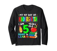 My First Day of Kindergarten 1st Day of School Boys Girls Manga Larga