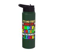 My First Day Of kindergarten 1st Day Of School Boys Girls Stainless Steel Insulated Water Bottle