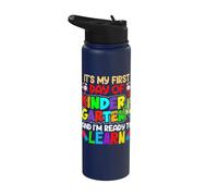 My First Day Of kindergarten 1st Day Of School Boys Girls Stainless Steel Insulated Water Bottle