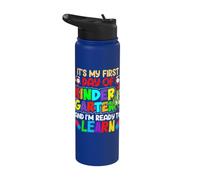 My First Day Of kindergarten 1st Day Of School Boys Girls Stainless Steel Insulated Water Bottle