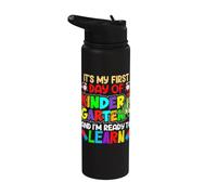 My First Day Of kindergarten 1st Day Of School Boys Girls Stainless Steel Insulated Water Bottle