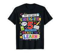 My First Day of Kindergarten 5 Years Old Back To School Camiseta