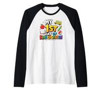My First Day of Kindergarten tee, 1st Day of School Boy Kid Camiseta Manga Raglan