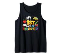 My First Day of Kindergarten tee, 1st Day of School Boy Kid Camiseta sin Mangas