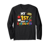 My First Day of Kindergarten tee, 1st Day of School Boy Kid Manga Larga