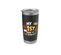 My First Day of Kindergarten Tee, 1st Day of School Boy Kid Vaso térmico de acero inoxidable de doble pared