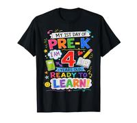 My First Day of Pre-K 4 Years Old Back To School Camiseta