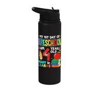 My First Day Of Preschool Boys Girls 1st Day Of Prek Kids Stainless Steel Insulated Water Bottle