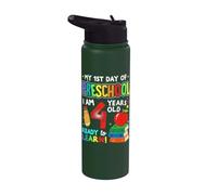 My First Day Of Preschool Boys Girls 1st Day Of Prek Kids Stainless Steel Insulated Water Bottle