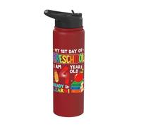 My First Day Of Preschool Boys Girls 1st Day Of Prek Kids Stainless Steel Insulated Water Bottle