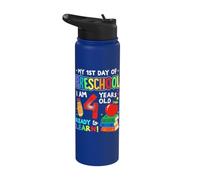 My First Day Of Preschool Boys Girls 1st Day Of Prek Kids Stainless Steel Insulated Water Bottle