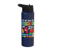 My First Day Of Preschool Boys Girls 1st Day Of Prek Kids Stainless Steel Insulated Water Bottle