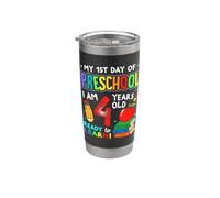 My First Day Of Preschool Boys Girls 1st Day Of Prek Kids Vaso térmico de acero inoxidable de doble pared