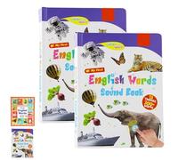 My First English Sound Toy - 470+ Words, 21 Themes, Fun Word Game & Bilingual Toys, Press to Learn Phonics, Educational Language, School Education Educational Gift (Color-A*2)