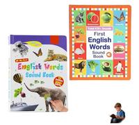 My First English Sound Toy- 470+ Words, 21 Themes, Fun Word Game, Press to Learn Phonics, Interactive Musical Book (2PCS-A+B)