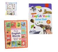 My First English Sound Toy, Fun Word Game, 300+ Words, 13 Themes, for Educational Language, School Education Educational Gift, Speak and Spell (C)