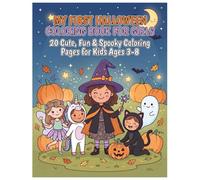 MY FIRST HALLOWEEN COLORING BOOK FOR GIRLS: 20 Cute, Fun & Spooky Coloring Pages for Kids Ages 3-8