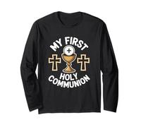 My First Holy Communion Cruz Flores Iglesia Cristiana Manga Larga