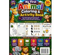 My First Jungle Coloring & Activity Book for Kids Ages 3-6: 50+ Fun Animal Coloring Pages, Mazes, Matching Games, Counting Activities & Preschool Learning Fun for Toddlers and Kindergarten Kids