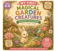 My First Magical Garden Creatures: Vocabulary Coloring Book for Kids Ages 4-8: 50 Magical Garden Creature Words to Color and Trace | Cozy Fantasy ... Book for Preschool, Kindergarten & Homeschool