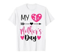 My First Mothers Day Outfit Mommy 1st Time Mom Happy Mother Camiseta