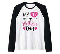 My First Mothers Day Outfit Mommy 1st Time Mom Happy Mother Camiseta Manga Raglan