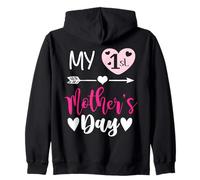 My First Mothers Day Outfit Mommy 1st Time Mom Happy Mother Sudadera con Capucha