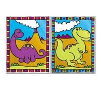 My First Paint By Number Kit 8.75""X11.375"" 2/Pkg-Dinosaurs & Volcano