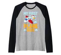 My First Plane Ride - Gráfico de Vuelo en avión para niños, Hombres y Mujeres Camiseta Manga Raglan