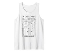 My First Pope Joke Figura de acción Divertida Iglesia del Santo Padre Camiseta sin Mangas