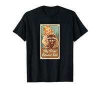 My First Rescue Cat Divertido Humor Oscuro Adulto Hilarante Vintage Camiseta