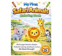 My First Safari Animals Coloring Book for Toddlers 1-3 (Little Hands Coloring Books: My First - Ages 1, 2, 3, 4)