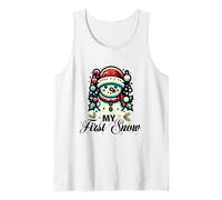 My First Snow Lindo Muñeco de Nieve de Invierno Navidad Camiseta sin Mangas