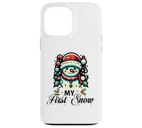 My First Snow Lindo Muñeco de Nieve de Invierno Navidad Carcasa para iPhone 13 Pro MAX