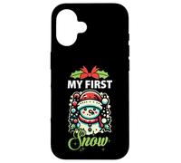 My First Snow Lindo Muñeco de Nieve de Invierno Navidad Carcasa para iPhone 16