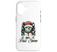 My First Snow Lindo Muñeco de Nieve de Invierno Navidad Carcasa para iPhone 16
