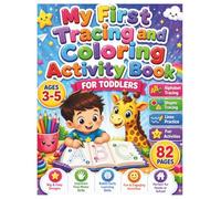 My First Tracing and Coloring Activity Book for Kids Ages 3-5,Alphabet Tracing, Shapes, Lines, Mazes and Easy Coloring Pages for Toddlers and ... Animals Coloring Book For Kids And Toddlers