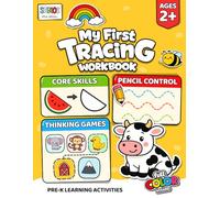 My first Tracing workbook for ages 2+. Full COLOR. Pencil control, core skills, thinking games. Pre-K Learning Activities: Pre Handwriting Practice. ... children engaged & help prevent screen time.