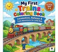 My First Trains Coloring Book: A Fun Locomotive Railroad and Tracks Activity Book for Kids
