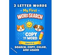 My First Word Search for Kids Ages 4-6: 14 Fun 3-Letter Word Puzzles with Copy & Color Activities to Build Early Reading Skills (Gentle Harmony)